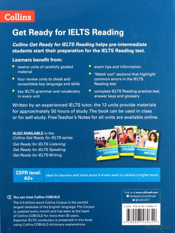 Get Ready for IELTS - Reading: IELTS 4+ (A2+) (Collins English for IELTS) - Els Van Geyte [KSIĄŻKA]