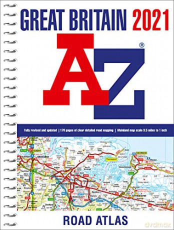 Great Britain A-Z Road Atlas 2021 (A4 Spiral) [KSIĄŻKA]