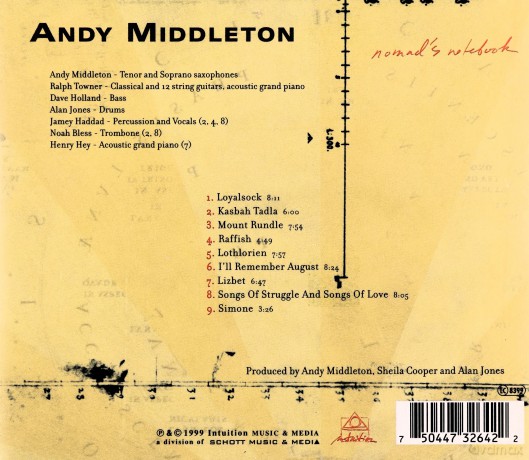 Andy Middleton: Nomad's Notebook [CD]