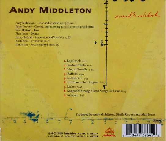 Andy Middleton: Nomad's Notebook [CD]