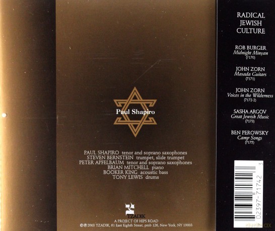 Paul Shapiro, Steven Bernstein: Midnight Minyan [CD]