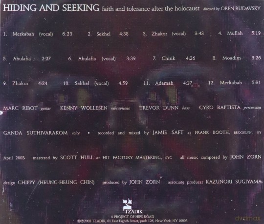 John Zorn: John Zorn: Filmworks XIV: Hiding and Seeking [CD]