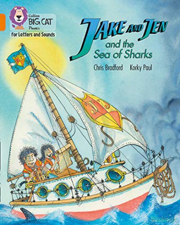 Jake and Jen and the Sea of Sharks: Band 06/Orange (Collins Big Cat Phonics for Letters and Sounds) - Chris Bradford [KSIĄŻKA]