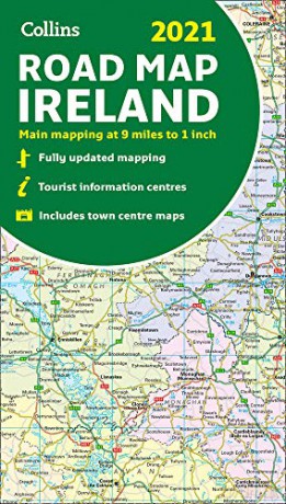 Map of Ireland 2021: Folded road map (Collins Road Atlas) [KSIĄŻKA]