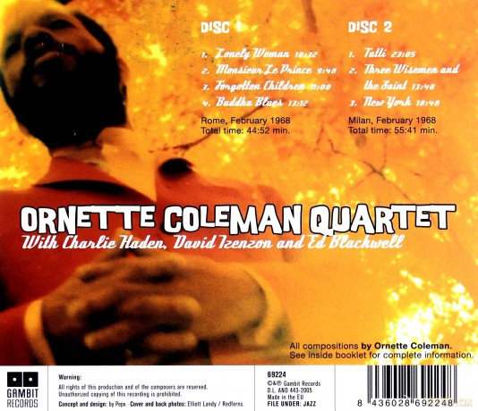 Ornette Coleman Quartet: The Love Revolution [2CD]