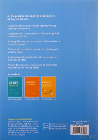 Practice Tests for A2 Key for Schools (KET) (Collins Cambridge English) - Sarah Jane Lewis [KSIĄŻKA]