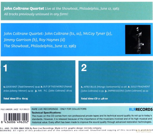 John Coltrane Quartet: Live at the Showboat, Philadelphia, June 17, 1963 [2CD]