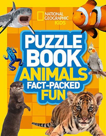 Puzzle Book Animals: Brain-tickling quizzes, sudokus, crosswords and wordsearches (National Geographic Kids) [KSIĄŻKA]