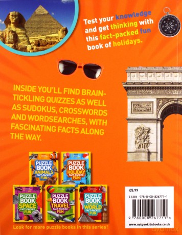 Puzzle Book Holiday: Brain-tickling quizzes, sudokus, crosswords and wordsearches (National Geographic Kids) [KSIĄŻKA]