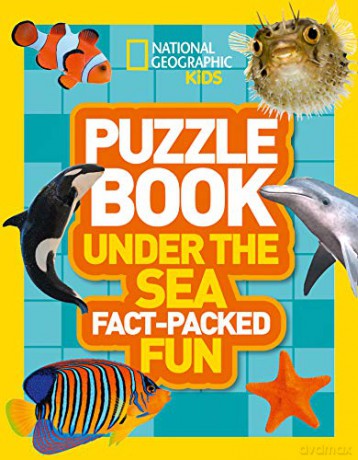 Puzzle Book Under the Sea: Brain-tickling quizzes, sudokus, crosswords and wordsearches (National Geographic Kids) [KSIĄŻKA]