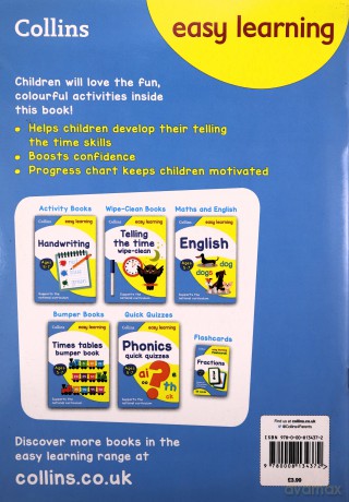 Telling the Time Ages 5-7: KS1 Maths Home Learning and School Resources from the Publisher of Revision Practice Guides, Workbooks, and Activities. (Collins Easy Learning KS1) [KSIĄŻKA]