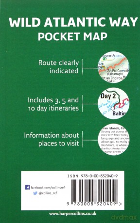Wild Atlantic Way Pocket Map: The perfect way to explore Ireland's west coast [KSIĄŻKA]