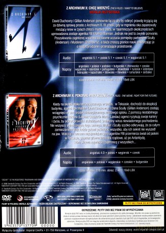 Z archiwum X: Pokonać przyszłość / Z archiwum X: Chcę wierzyć BOX [2DVD]