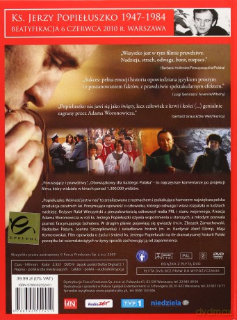 Popiełuszko. Wolność jest w nas (booklet) [DVD]