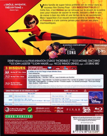 Incredibles 2 (Iniemamocni 2) (Disney) [Blu-Ray 3D]+[2xBlu-Ray]