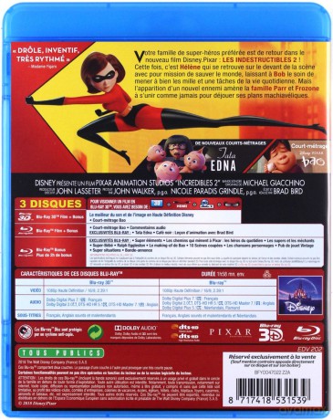 Incredibles 2 (Iniemamocni 2) (Disney) [Blu-Ray 3D]+[2xBlu-Ray]
