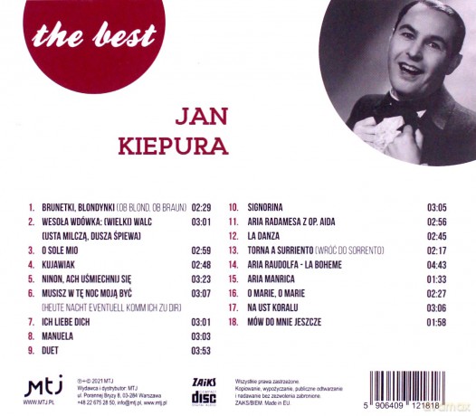 Jan Kiepura: The best: Brunetki, blondynki [CD]