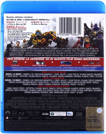 Transformers: Dark of the Moon (Transformers 3) [Blu-Ray]