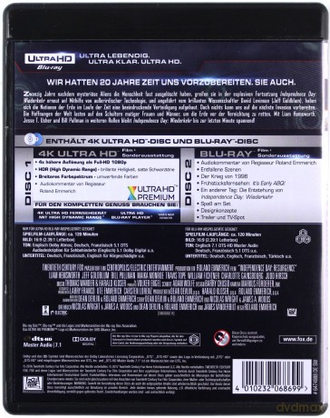 Independence Day: Resurgence (Dzień Niepodległości: Odrodzenie) [Blu-Ray 4K]+[Blu-Ray]