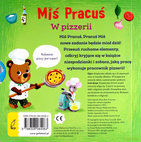 Miś Pracuś. W pizzerii [KSIĄŻKA]