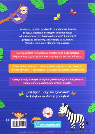 Naklejam i czytam sylabami. Pierwsze zadania do nauki czytania [KSIĄŻKA]