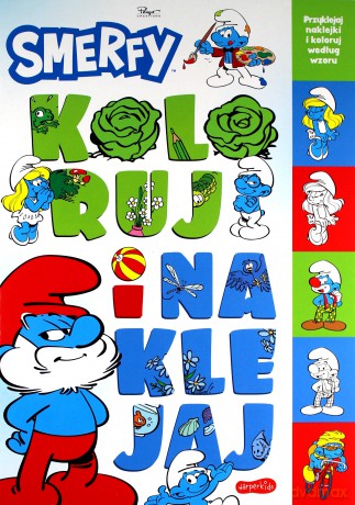 Smerfy. Koloruj i naklejaj [KSIĄŻKA]