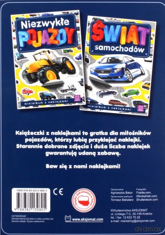 Świat samochodów. Minialbum z naklejkami [KSIĄŻKA]