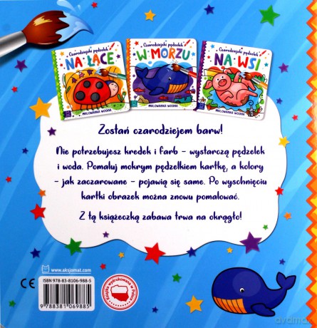 W morzu. Czarodziejski pędzelek. Malowanka wodna [KSIĄŻKA]