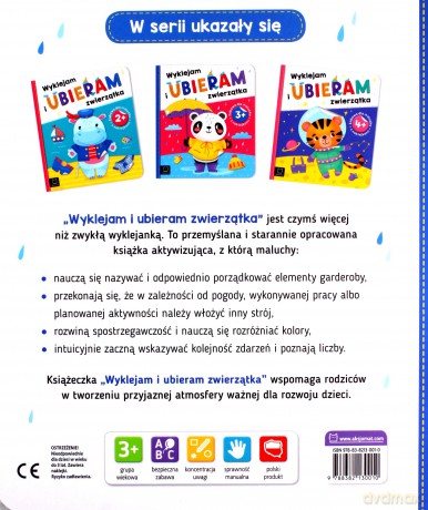 Wyklejam i ubieram zwierzątka. Zabawa z naklejkami [KSIĄŻKA]