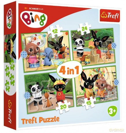 TREFL 4w1 Wesoły Dzień Binga [PUZZLE]