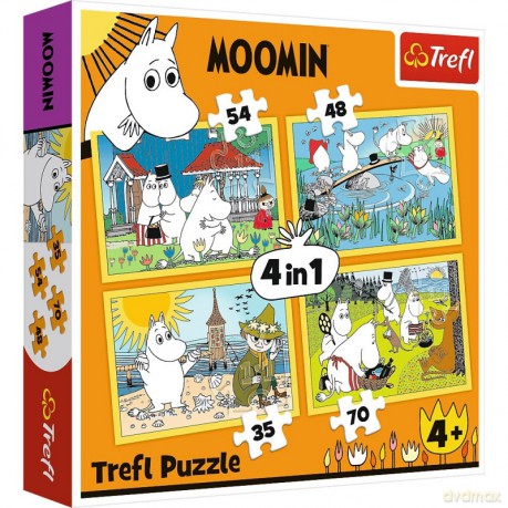 TREFL 4w1 Wesoły dzień Muminków [PUZZLE]