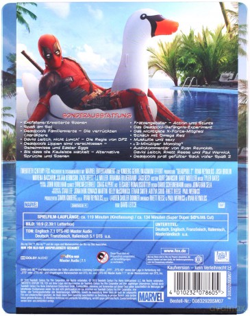 Deadpool 2 (steelbook) [Blu-Ray]