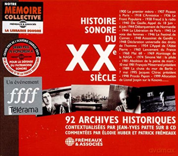 Histoire Sonore Du Xxe Siecle - 92 Archives Historiques: Contextualisees Par Jean-Yves Patte Sur [8CD]