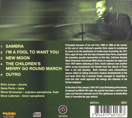 Elvin Jones Quartet: Jazz Workshop Boston 1973 [CD]