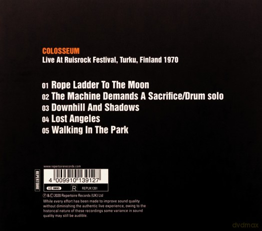 Colosseum: Live At Ruisrock Festival. Turku. Finland 1970 [CD]