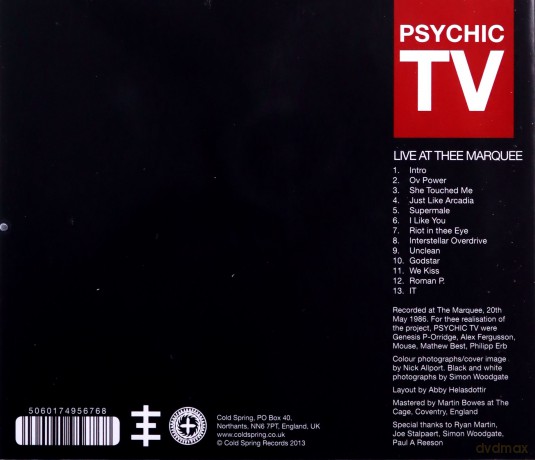 Psychic Tv: Live At Thee Marquee [CD]
