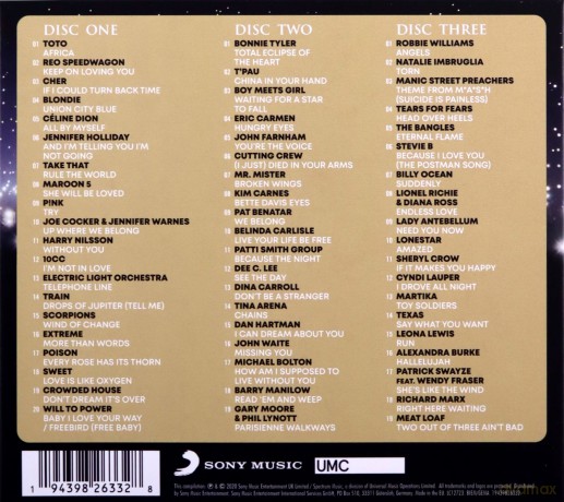 The #1 Power Ballads Album [3CD]