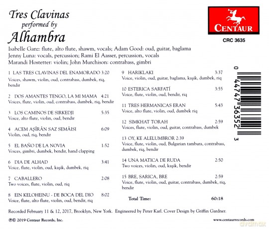 Alhambra: Tres Clavinas: Judeo-Spanish Songs Of Love Courtship And Hol [CD]
