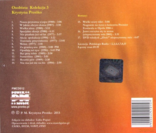 Krystyna Prońko: Osobista Kolekcja 3 [CD]