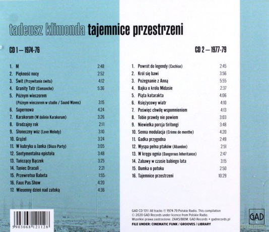 Tadeusz Klimonda: Tajemnice Przestrzeni. [CD]
