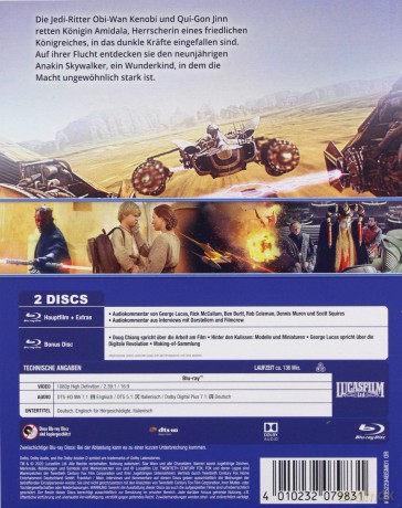 Star Wars: Episode I - The Phantom Menace (Gwiezdne wojny: Część I - Mroczne widmo) [Blu-Ray]