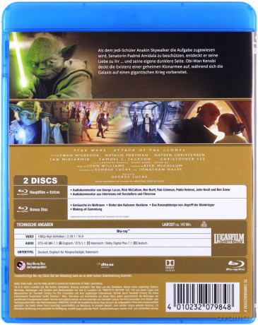 Star Wars: Episode II - Attack of the Clones (Gwiezdne wojny: Część II - Atak klonów) [2xBlu-Ray]