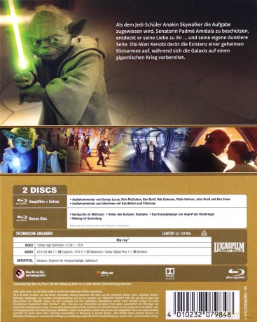 Star Wars: Episode II - Attack of the Clones (Gwiezdne wojny: Część II - Atak klonów) [2xBlu-Ray]