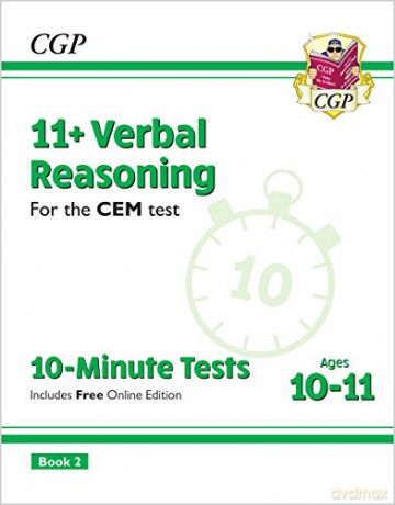 11+ CEM 10-Minute Tests: Verbal Reasoning - Ages 10-11 Book 2 (with Online Edition): unbeatable eleven plus preparation from the exam experts (CGP 11+ CEM) [KSIĄŻKA]