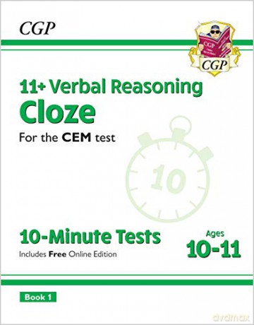 11+ CEM 10-Minute Tests: Verbal Reasoning Cloze - Ages 10-11 Book 1 (with Online Edition): perfect preparation for the eleven plus (CGP 11+ CEM) [KSIĄŻKA]