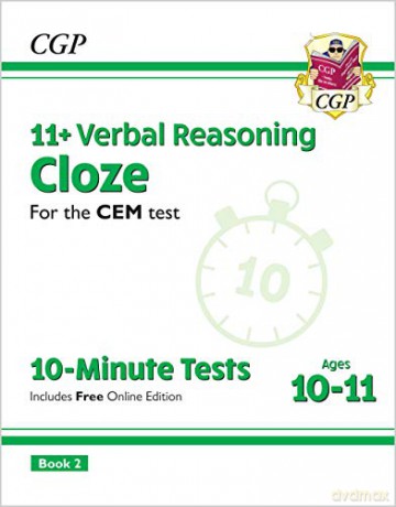 11+ CEM 10-Minute Tests: Verbal Reasoning Cloze - Ages 10-11 Book 2 (with Online Edition): perfect preparation for the eleven plus (CGP 11+ CEM) [KSIĄŻKA]