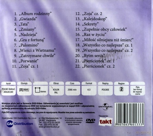Danielle Steel Kolekcja edycja specjalna [BOX] [22DVD]