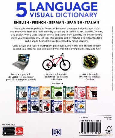 5 Language Visual Dictionary: Over 6,500 illustrated terms, labelled in English, French, German, Spanish and Italian [KSIĄŻKA]