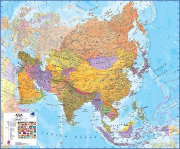 Asia flat lam. map mi Scale: 1/11M [KSIĄŻKA]