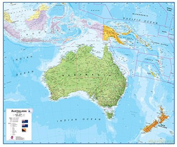 Australasia flat lam. map mi Scale: 1/7M [KSIĄŻKA]